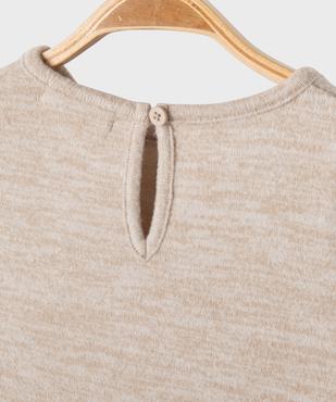 Pull en maille souple, douce et extensible avec basque bébé fille vue2 - GEMO(BEBE DEBT) - GEMO