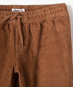 Pantalon velours coupe droite garçon vue2 - GEMO (ENFANT) - GEMO