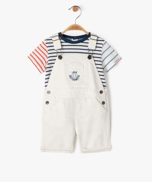 Ensemble salopette + tee-shirt bébé garçon - LuluCastagnette vue2 - LULUCASTAGNETTE - GEMO
