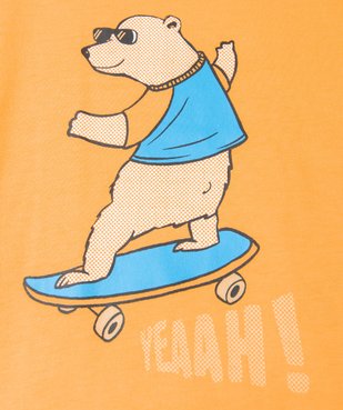 Tee-shirt bébé garçon avec motif sur l’avant vue2 - GEMO(BEBE DEBT) - GEMO