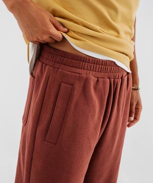 Pantalon de jogging en molleton à coupe droite homme vue3 - GEMO 4G HOMME - GEMO