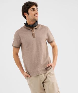 Polo manches courtes en maille piquée homme vue1 - GEMO (HOMME) - GEMO
