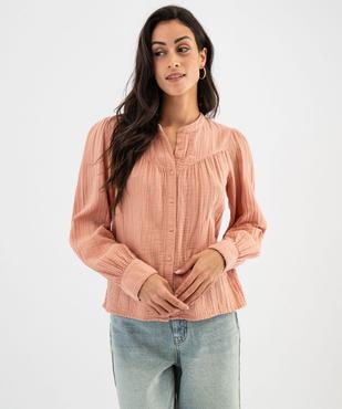 Chemise en gaze de coton femme vue4 - GEMO(FEMME PAP) - GEMO