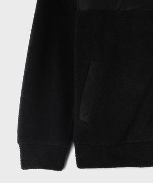 Sweat zippé bi-matières avec col montant garçon vue2 - GEMO (JUNIOR) - GEMO
