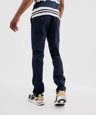 Pantalon chino en coton stretch avec ceinture tressée homme vue4 - GEMO 4G HOMME - GEMO