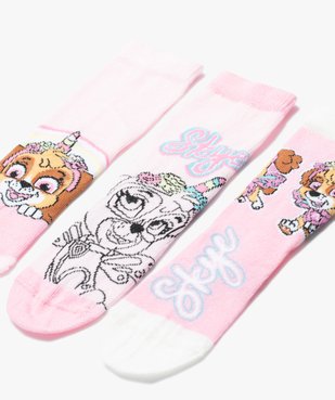 Chaussettes tige haute imprimées fille - La Pat'Patrouille (lot de 3) vue2 - PAT PATROUILLE - GEMO