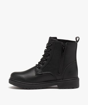Boots à lacets et semelle crantée fille vue3 - GEMO (ENFANT) - GEMO