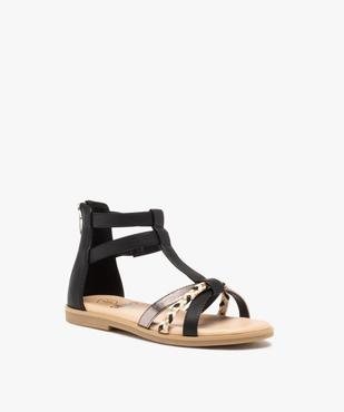 Sandales fille à tige montante et fines brides fantaisie vue2 - GEMO (ENFANT) - GEMO