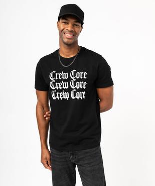 Tee-shirt à manches courtes avec inscription homme vue2 - GEMO 4G HOMME - GEMO