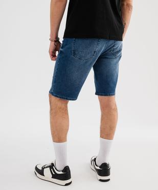Bermuda en jean delavé coton stretch homme vue3 - GEMO 4G HOMME - GEMO