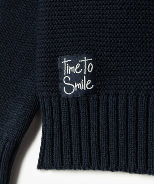 Gilet garçon en maille fantaisie à col rond vue2 - GEMO (ENFANT) - GEMO