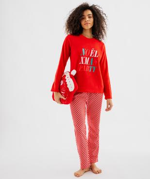 Pyjama de Noël femme vue1 - GEMO 4G FEMME - GEMO