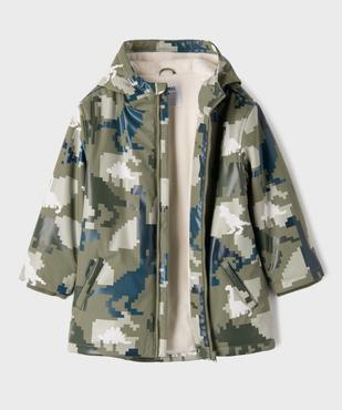 Manteau imperméable à capuche et doublure chaude avec imprimé animé garçon vue2 - GEMO (ENFANT) - GEMO