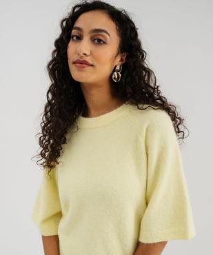 Pull manches courtes ample et douillet femme vue2 - GEMO(FEMME PAP) - GEMO