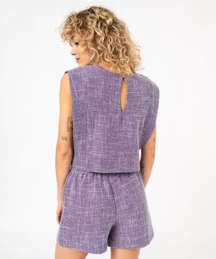 Blouse sans manches aspect tweed femme vue4 - GEMO(FEMME PAP) - GEMO