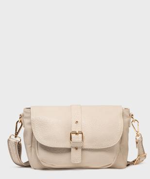 Sac besace souple et grainé à bandoulière fantaisie amovible femme vue1 - GEMO (ACCESS) - GEMO