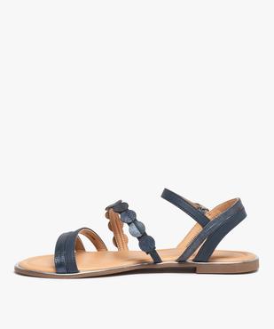 Sandales femme à talon plat coupe spéciale pied large vue3 - GEMO (CASUAL) - GEMO
