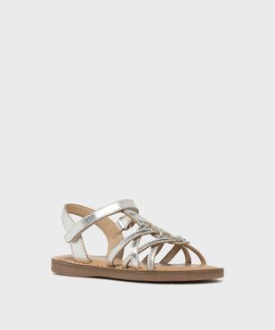 Sandales en cuir brillant multibrides fille - Lovely Wings vue2 - LOVELY WINGS GEMO FOR GOOD - GEMO