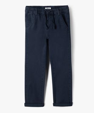 Pantalon chino coupe Regular taille élastique garçon vue1 - GEMO (ENFANT) - GEMO
