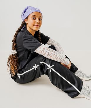 Pantalon de jogging avec petits noeuds sur le côté fille vue5 - GEMO (JUNIOR) - GEMO