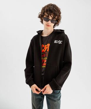 Sweat à capuche zippé imprimé homme - AC/DC vue1 - ACDC - GEMO