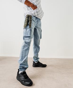Jean jogger cargo en denim très extensible garçon vue1 - GEMO 4G GARCON - GEMO