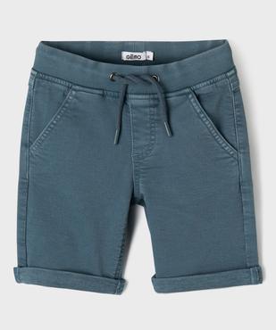 Bermuda en coton stretch coupe Regular taille ajustable garçon vue1 - GEMO (ENFANT) - GEMO