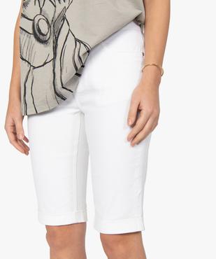 Bermuda slim en coton extensible femme vue4 - GEMO 4G FEMME - GEMO