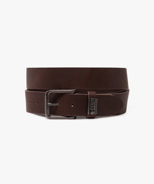 Ceinture en cuir à grosse boucle en métal vieilli homme vue1 - GEMO (ACCESS) - GEMO