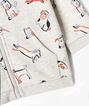Sweat à capuche fermeture zippée bébé garçon vue3 - GEMO(BEBE DEBT) - GEMO