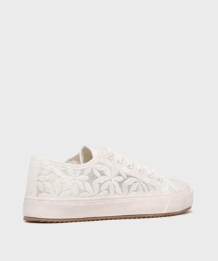 Tennis en toile transparente brodée femme - Follow Me vue4 - FOLLOW ME - GEMO