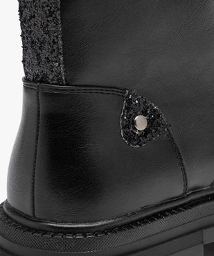 Boots femmes unies avec intérieur fourré et à semelle crantée vue6 - GEMO (CASUAL) - GEMO