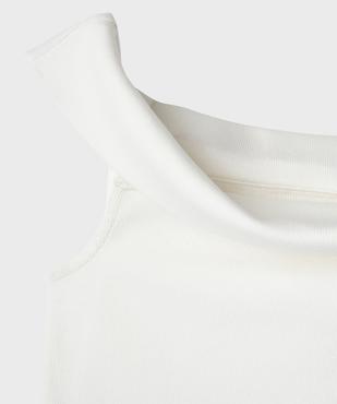 Tee-shirt sans manches à col bardot en maille côtelée fille vue2 - GEMO 4G FILLE - GEMO
