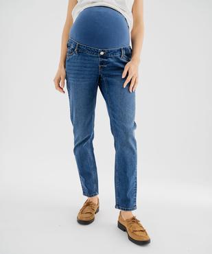 Jean de grossesse coupe slim avec bandeau haut en jersey vue1 - GEMO (MATER) - GEMO