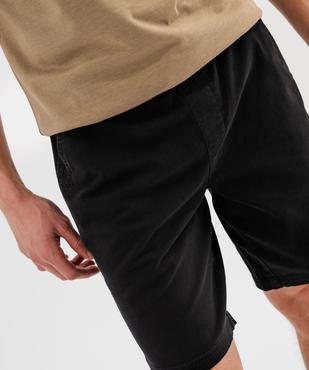 Bermuda en coton extensible à taille élastiquée homme vue2 - GEMO (HOMME) - GEMO