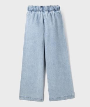 Jean large délavé à taille élastiquée fille vue3 - GEMO (JUNIOR) - GEMO