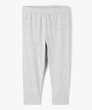 Legging uni longueur genoux en coton extensible fille vue1 - GEMO (JUNIOR) - GEMO