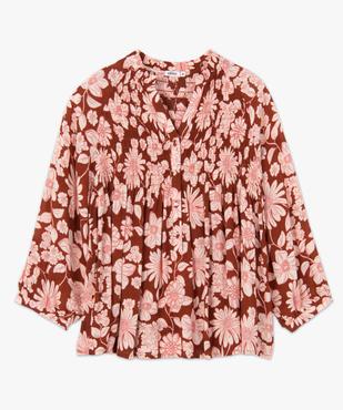 Blouse femme imprimée à manches ¾ avec haut smocké vue4 - GEMO(FEMME PAP) - GEMO