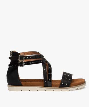 Sandales femme à talon plat, semelle contrastante crantée vue1 - GEMO (CASUAL) - GEMO