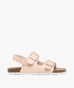 Sandales fille unies à larges brides à boucle et à scratch vue1 - PREMIER PRIX BY GEMO - GEMO