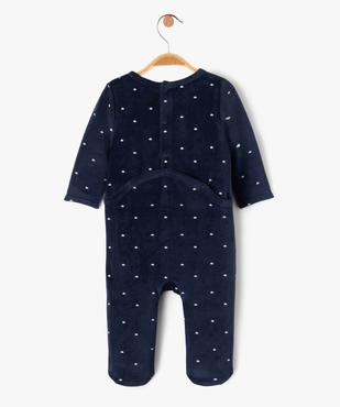 Pyjama en velours à motif ourson bébé garçon vue4 - GEMO 4G BEBE - GEMO