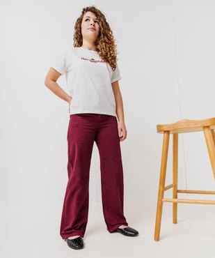 Jean Straight coloré avec taille ajustable fille vue6 - GEMO 4G FILLE - GEMO