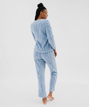 Pyjama chaud en maille douillette femme vue3 - GEMO(HOMWR FEM) - GEMO