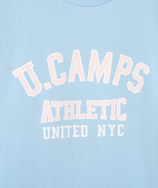 Pyjashort fille bicolore avec inscription - Camps United vue2 - CAMPS UNITED - GEMO