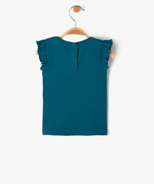 Débardeur en maille côtelée à volants bébé fille vue3 - GEMO(BEBE DEBT) - GEMO