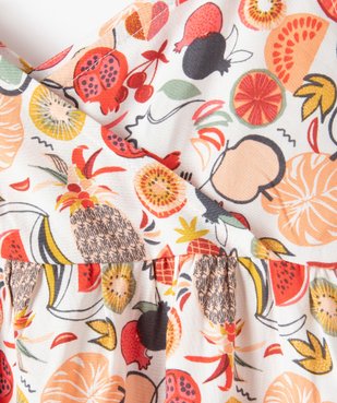Robe fille à bretelles et décolleté cache-cœur vue2 - GEMO 4G FILLE - GEMO