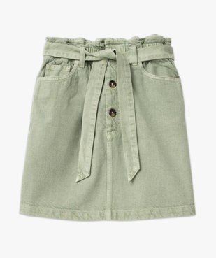 Jupe en toile denim avec ceinture femme vue4 - GEMO 4G FEMME - GEMO