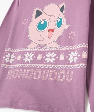 Tee-shirt manches longues imprimé fille - Pokémon vue2 - POKEMON - GEMO