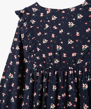Robe fleurie à manches longues et volants fille vue2 - GEMO (ENFANT) - GEMO
