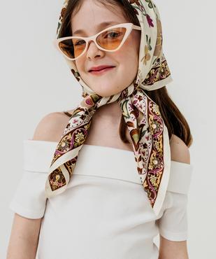 Tee-shirt manches courtes avec col Bardot fille vue6 - GEMO 4G FILLE - GEMO